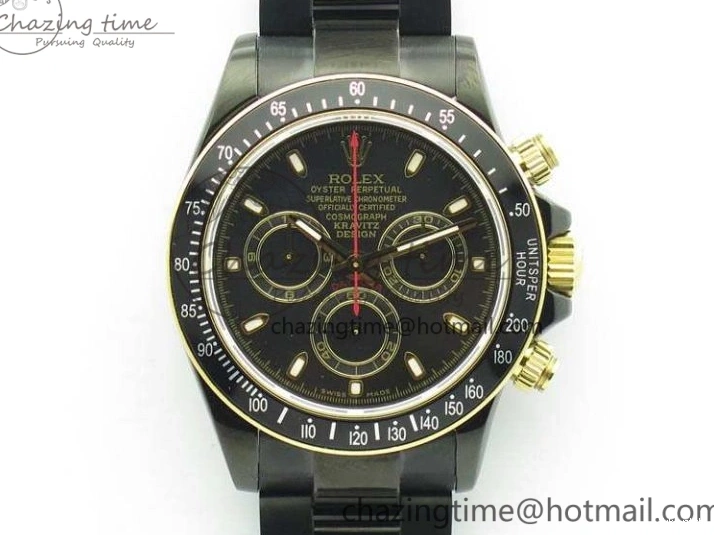 Bracelet Kravitz Daytona Black YG Best Maker On DLC DLC BP Dial Strap) A4130 Edition (Free Leather 0121